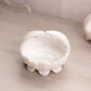 Vintage Small White Milk Glass Glass Handled Floral Basket Dish