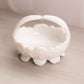 Vintage Small White Milk Glass Glass Handled Floral Basket Dish