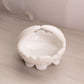 Vintage Small White Milk Glass Glass Handled Floral Basket Dish