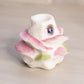 Vintage Small White Milk Glass Rose and Lattice Floral Candleholder