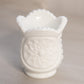Vintage Small White Milk Glass Footed Toothpick Holder