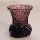 Vintage Small Purple Amethyst Glass Diamond Accent Toothpick Holder