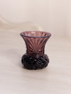 Vintage Small Purple Amethyst Glass Diamond Accent Toothpick Holder