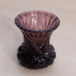 Vintage Small Purple Amethyst Glass Diamond Accent Toothpick Holder
