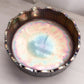 Vintage Sowerby Circular Blue Carnival Flora Float Glass Bowl