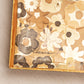 Vintage Small Rectangular Flower and Basket Painting with Gold Frame