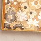 Vintage Small Rectangular Flower and Basket Painting with Gold Frame