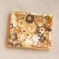 Vintage Small Rectangular Flower and Basket Painting with Gold Frame