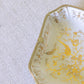 Vintage Square White Ceramic Bowl with Metal Details