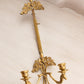 Vintage Brass Adjustable Double Candleholder Art Holder Wall Sconce