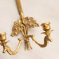 Vintage Brass Adjustable Double Candleholder Art Holder Wall Sconce