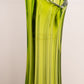 Vintage Tall Green Glass Footed Swung Vase