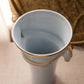 Vintage Tall Light Blue & Gold Ceramic Drape Vase