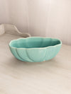 Vintage Teal Blue Green Oval Ceramic Planter