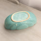 Vintage Teal Blue Green Oval Ceramic Planter