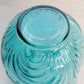 Vintage Teal Green Fenton Caprice Glass Vase with Bow Details