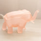 Vintage Tiara Medium Pink Satin Glass Elephant Lidded Dish