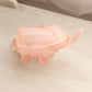 Vintage Tiara Medium Pink Satin Glass Elephant Lidded Dish