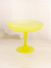 Vintage Tiffin Canary Yellow Satin Vaseline Glass Compote (Glows)