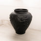 Vintage Tiffin Large Matte Black Glass Poppy Vase