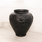 Vintage Tiffin Large Matte Black Glass Poppy Vase