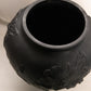 Vintage Tiffin Large Matte Black Glass Poppy Vase