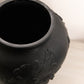 Vintage Tiffin Large Matte Black Glass Poppy Vase