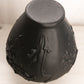 Vintage Tiffin Large Matte Black Glass Poppy Vase