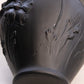Vintage Tiffin Large Black Matte Glass Poppy Vase