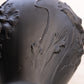 Vintage Tiffin Large Black Matte Glass Poppy Vase