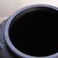 Vintage Tiffin Large Black Matte Glass Poppy Vase