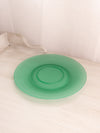 Vintage Large Green Satin Uranium Glass Underplate