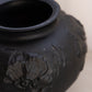 Vintage Tiffin Medium Black Matte Glass Poppy Vase