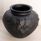 Vintage Tiffin Medium Black Matte Glass Poppy Vase