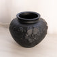 Vintage Tiffin Medium Black Matte Glass Poppy Vase