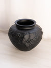 Vintage Tiffin Medium Black Matte Glass Poppy Vase