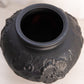 Vintage Tiffin Medium Black Matte Glass Poppy Vase