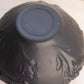 Vintage Tiffin Medium Black Matte Glass Poppy Vase