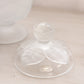 Vintage Viking Clear Footed Glass Leaf Lidded Dish