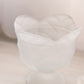 Vintage Viking Clear Footed Glass Leaf Lidded Dish