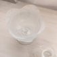Vintage Viking Clear Footed Glass Leaf Lidded Dish