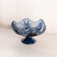 Vintage Viking Epic Dark Blue Footed Pedestal Compote Bowl