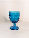 Vintage Viking Georgian Bluenique Dark Blue Goblet Glass