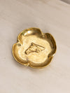 Vintage Virginia Metal Crafters Small Clover Shaped Brass Horse Dish