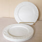 Vintage Vitrock Anchor Hocking Floral Milk Glass Plates (Set of 4)