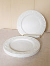 Vintage Vitrock Anchor Hocking Floral Milk Glass Plates (Set of 4)