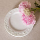 Vintage Vitrock Anchor Hocking Floral Milk Glass Plates (Set of 4)