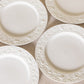 Vintage Vitrock Anchor Hocking Floral Milk Glass Plates (Set of 4)