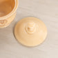 Vintage Westmoreland Almond Glass Floral Lidded Dish