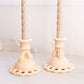 Vintage Westmoreland Almond Milk Glass Doric Candlestick